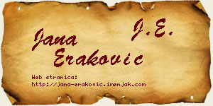 Jana Eraković vizit kartica